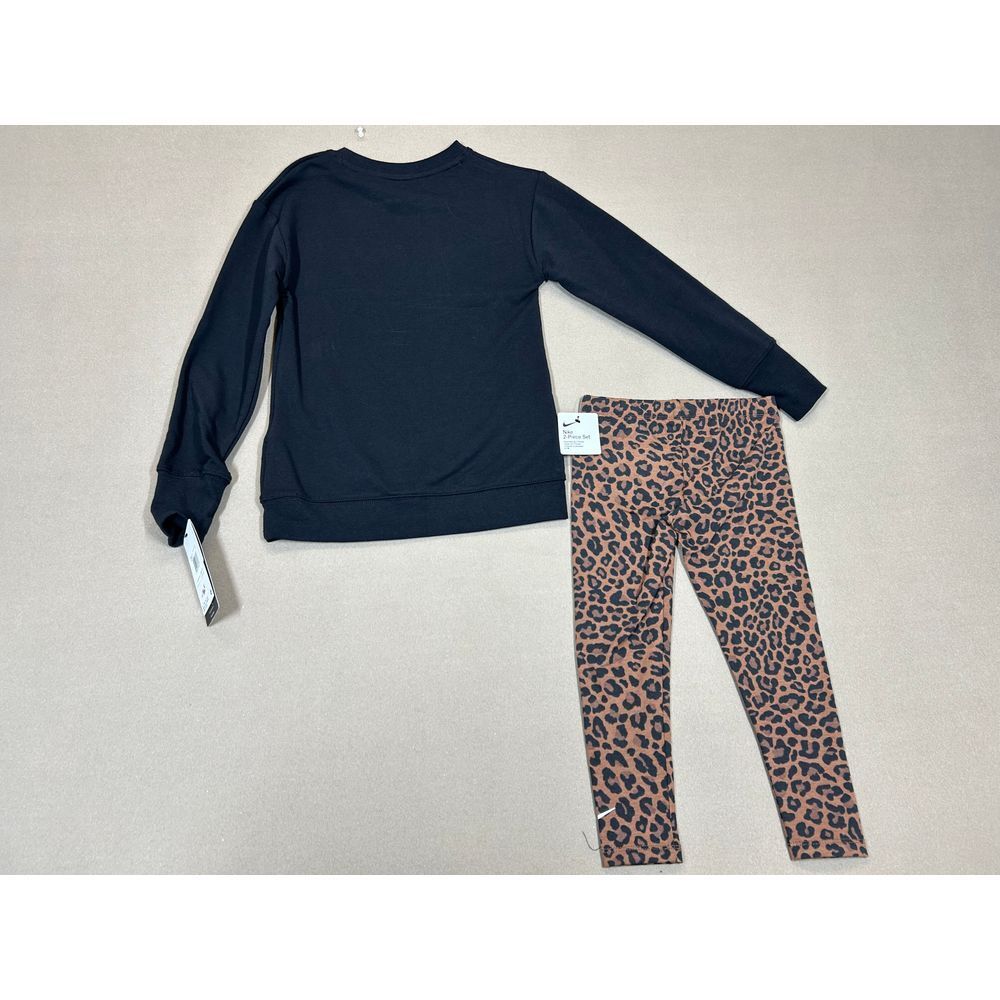 Nike Little Girls Crewneck and Leopard Leggings 2 Piece Set‎ Size 6X - Picture 3 of 8